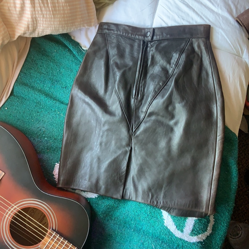 Continental leather vintage skirt